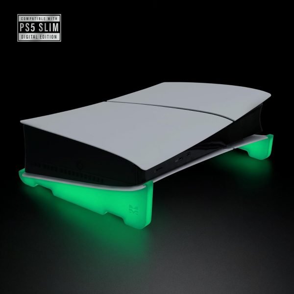 Morpiq Horizontal Stand Compatible with PS5 Slim (Digital Edition) - Glow in the Dark