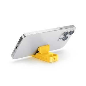 Morpiq Foldable Phone Stand Pocket-sized. Folds onto your keychain. Holds any phone, anywhere.